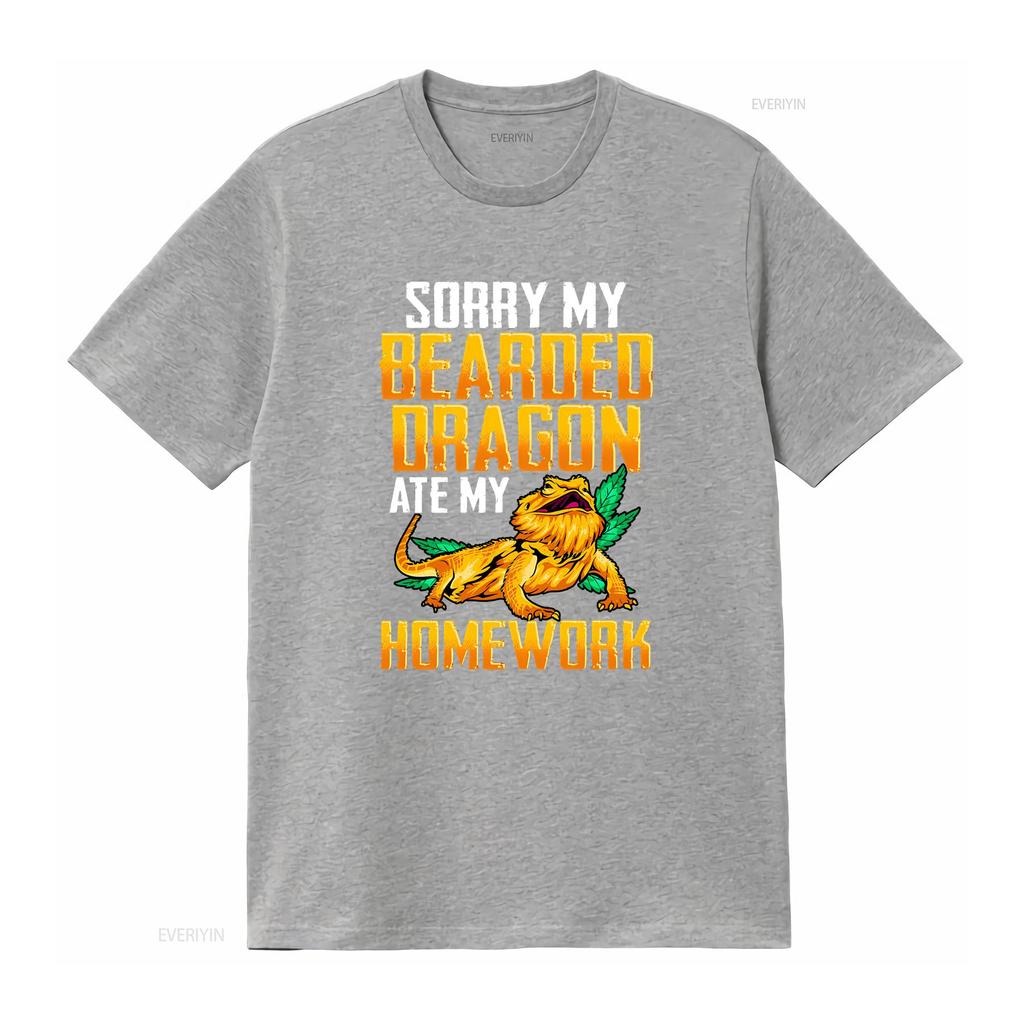 Bearded Dragon T Shirt Kids s Funny Lover Cute vintage Washed homme Breathable Casual Unisex Top For Everyday Wear Versatile
