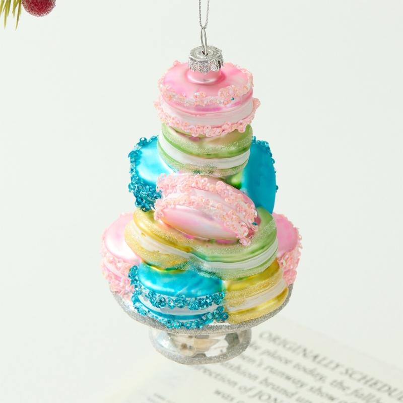 Bright Pastel Colored Shatters Resistant Glass Christmas Tree Decorations with Artistic Geometric Accent