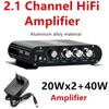 2,1-канальный усилитель HIFI, усилитель мощности Super Bass для динамика/телефона/компьютера/DVD