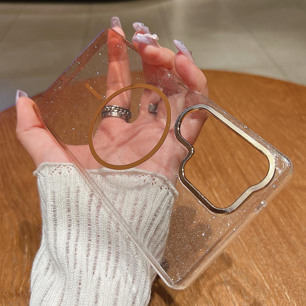 KEYSION Роскошный градиентный блестящий магнитный чехол для телефона для Samsung S22 S23 S25 Ultra S25+ Edge S24 FE Беспроводная зарядка Противоударный чехол