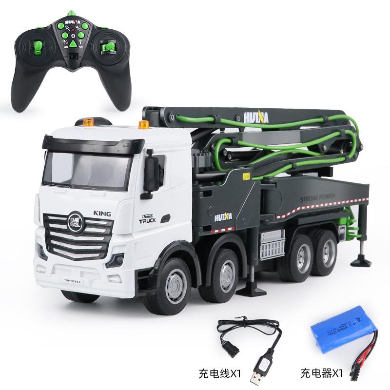 Huina1381 Водяная струя Звук Свет Цементовоз Сплав Электрический Пульт Дистанционного Управления Инженерная Машина Экскаватор Модель Мальчик Игрушка Детский Подарок