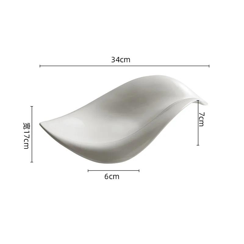 Керамическая обеденная тарелка для ресторана, нестандартная сервировочная тарелка, салатная тарелка, закусочная тарелка, десертная тарелка, тарелки для сашими, однотонная столовая посуда