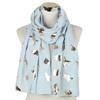 Polyester Cat Print Scarf with Frayed Hem Shawl Wrap Creative Gift Animal Scarf