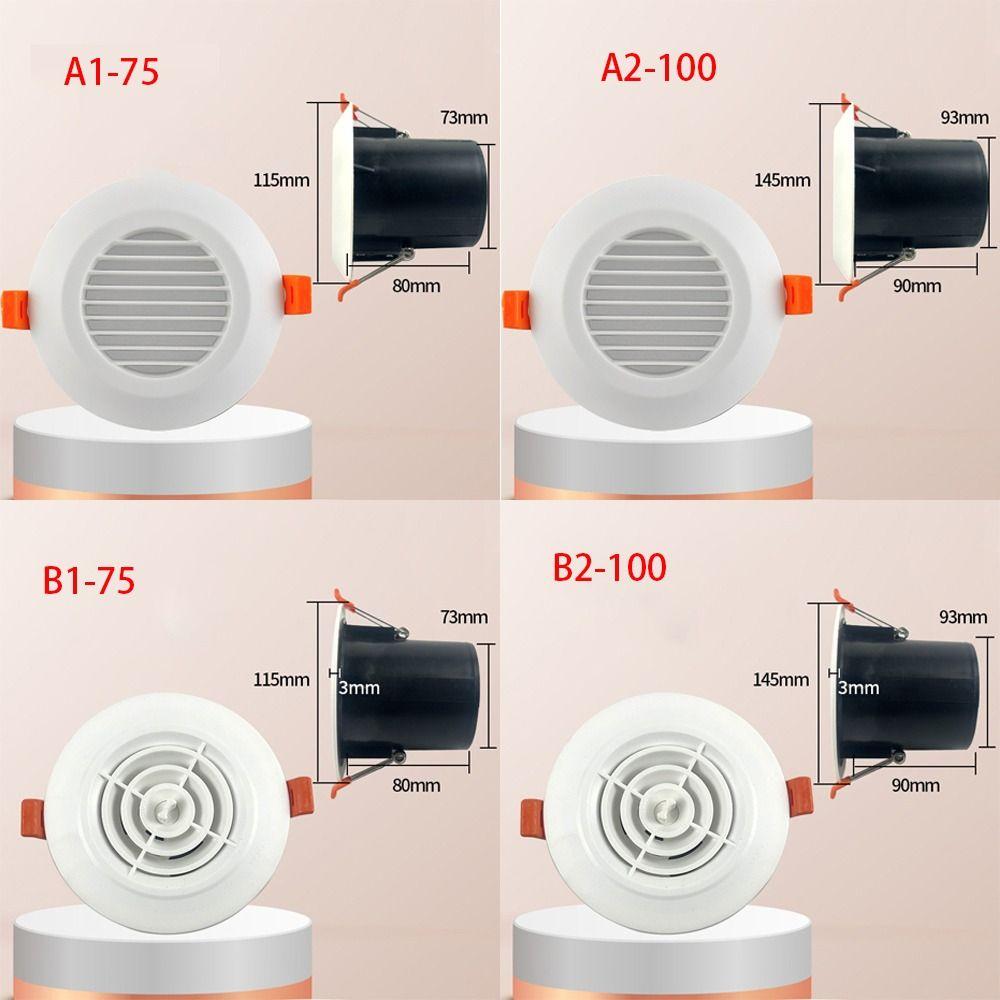 75/100mm Exterior Wall Air Vent Air Circulation Vents Waterproof Cap Ducting Ventilation Grilles