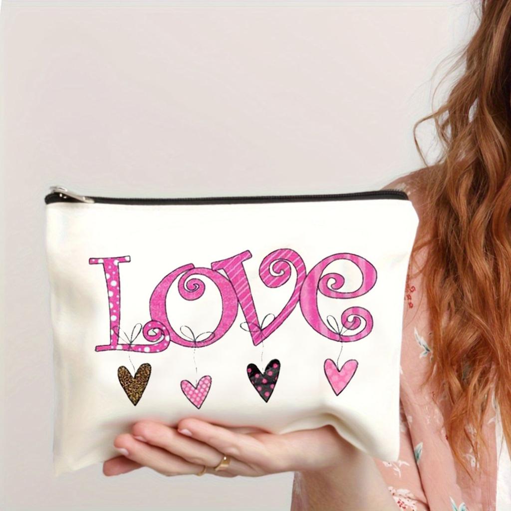 Подарок на День святого Валентина Косметичка Сумки для макияжа Дорожный органайзер на молнии для косметики Сумка для туалетных принадлежностей Подарок на День святого Валентина для нее