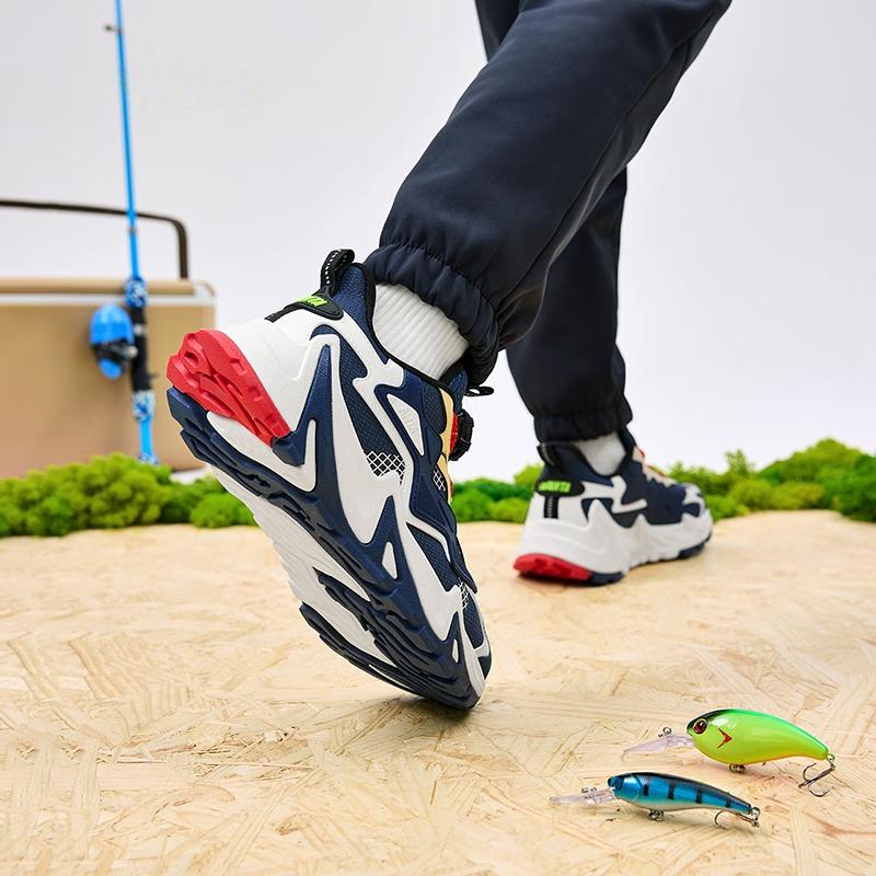 Anta Удобные универсальные нескользящие износостойкие повседневные туфли с низким верхом, детские повседневные туфли синего цвета A312348811H-4