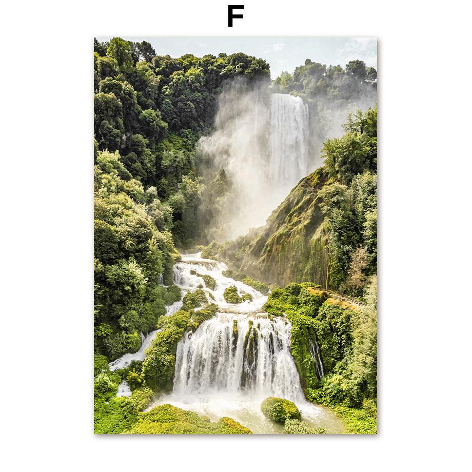 Гора, океан, водопад, девушка, ромашка, цитата, настенная живопись на холсте, постеры на скандинавскую тему и принты, настенные панно для декора гостиной