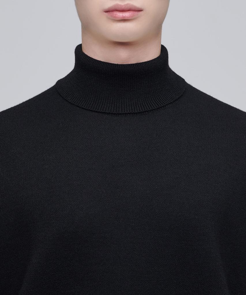 MUSINSA STANDARD Minimal Turtleneck Knit [Black]