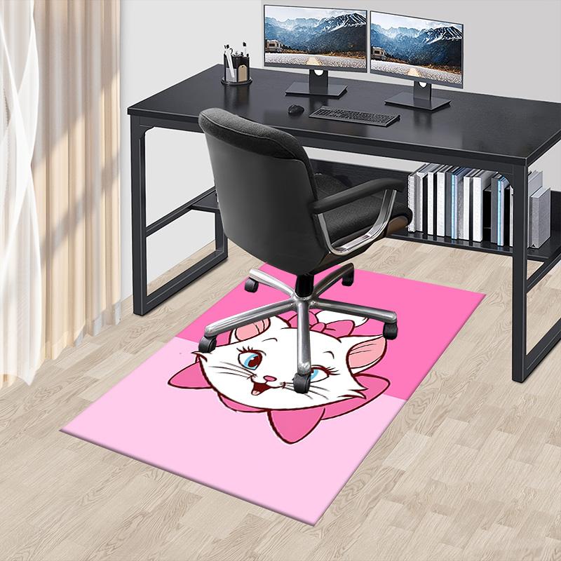 1pc Pink Kitty Bow Carpet for Playroom Bedroom Living Room Sofa Home Decor,kids Game Area Rug Non-slip Floor Mat Y728139