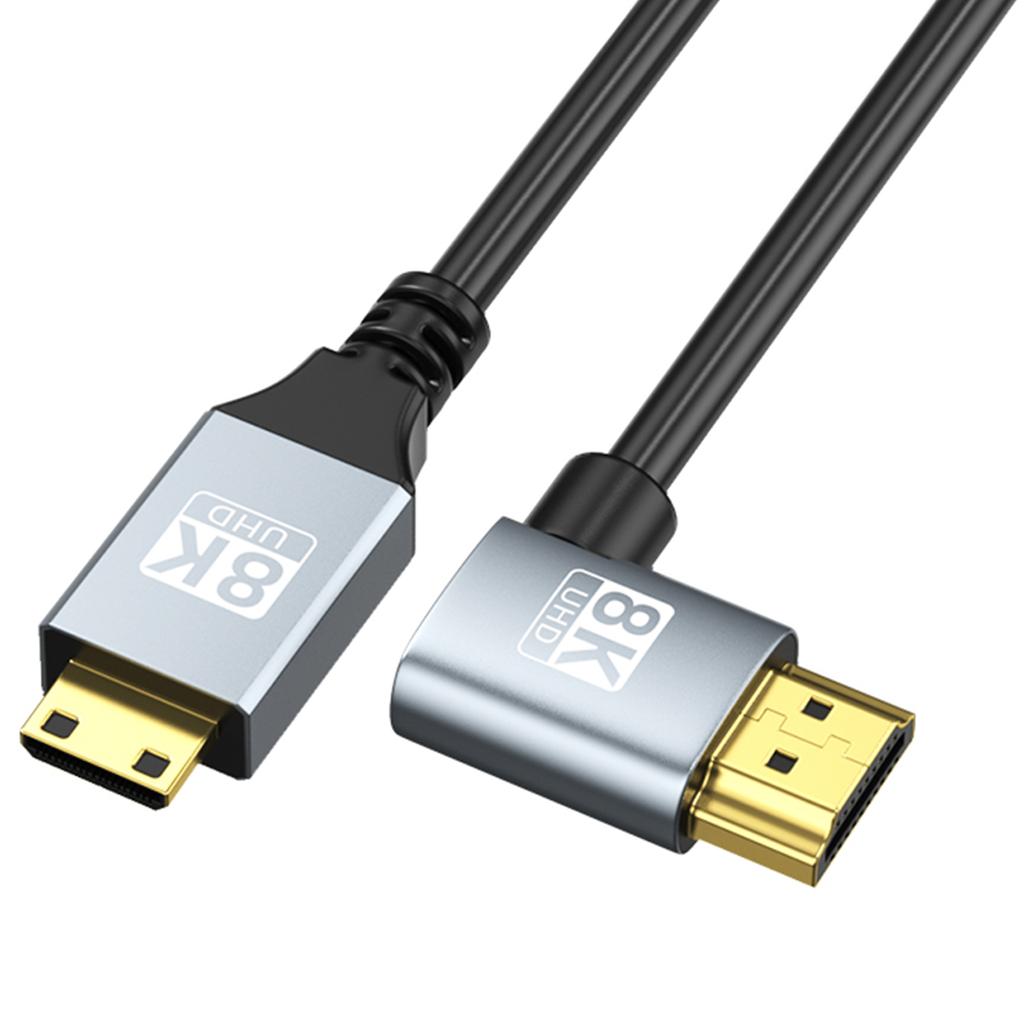 Mini HDMI Male To HDMI Male Video Cable 8K@60Hz High Speed Cable with Ethernet for Camera HDTV Laptop