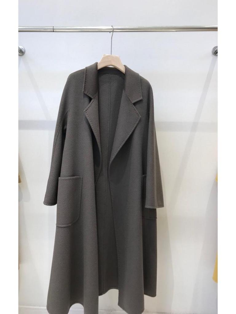 Пальто женское двустороннее кашемировое M Family с эффектом водной ряби, премиум-класса