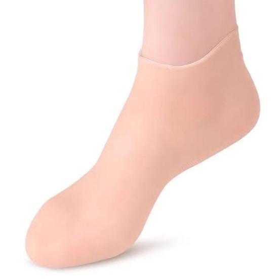 1 Pair Protective Foot Covers Crack Resistant Softened Calluses Keratinized Foot Sleeves Beach Socks Anti-Dry Cracking Foot Film Protectors