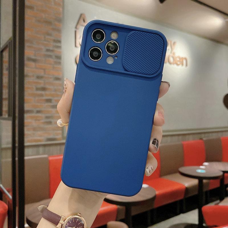 Раздвижной чехол с выдвижным окном для iPhone Samsung Xiaomi Redmi Мягкий силиконовый защитный чехол для объектива камеры