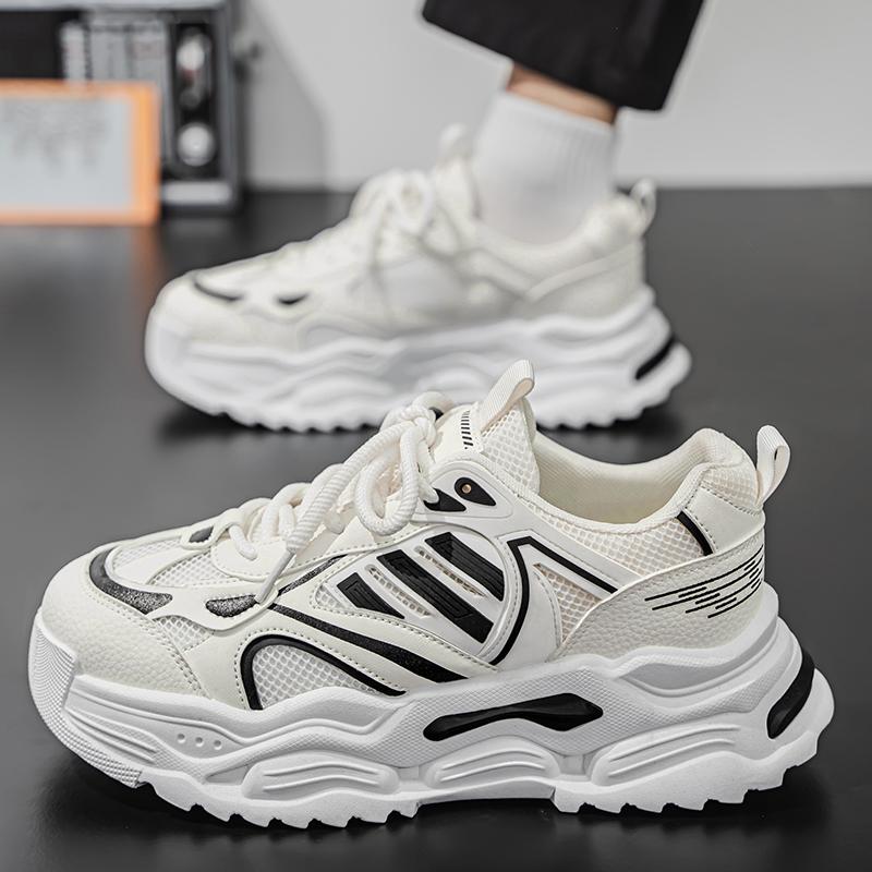 Новая Мода Мужские Четыре Сезона Удобные Ботинки на Толстой Подошве Студенческие Мальчики Девочки Трендовые Дышащие Повседневные Кроссовки для Бега на Мягкой Подошве