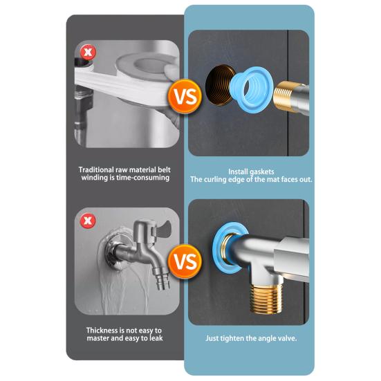 10/20/30/50/100 шт. герметичные уплотнительные прокладки для крана, термостойкие, простая установка, предотвращение капель, треугольный клапан, уплотнение для крана