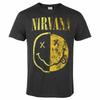 Amplified Nirvana Сшитая футболка с улыбкой Мужская Угольный 100% Хлопок Мужские Футболки Топ Nirvana Классическая Футболка
