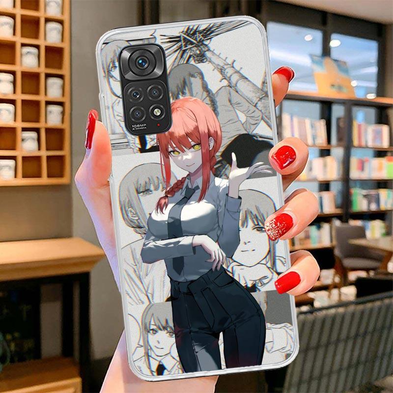 Чехол для телефона Chainsaw Makima Power Cover для Xiaomi Redmi Note 15 14 13 12 11 10 Pro Plus 14S 12S 11S 11T 11E 10S Мягкие Fundas Shel
