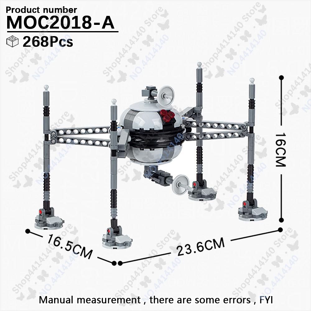 MOOXI Space Wars Movie Crab Bots Military Cannon Mercenary Model Building Block DIY Diorama Bricks For Kids Boys Montessori Toys