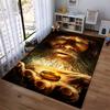 Ancient Wizard Holding Golden Ring Carpet, Fantasy Art Style Rug Suitable for use as an anti-slip for living room bedroom sofas