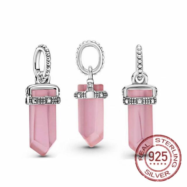 S925 Стерлингового Серебра Аист и Мерцающие Звезды Мотаться Шарм Подходит Оригинальный Модный Браслет S925 Женские Ювелирные Изделия Подарок