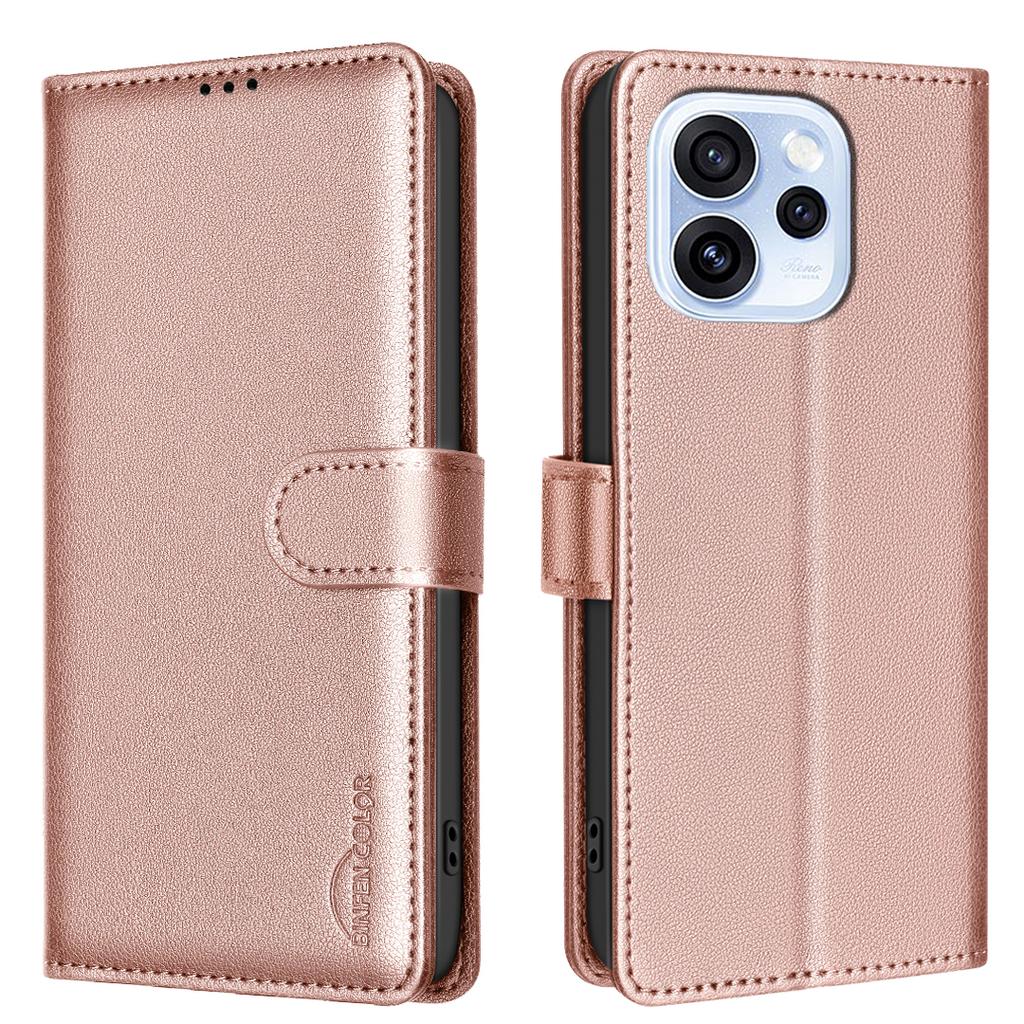 For Oppo Reno15 F 5G Leather Case BINFEN COLOR BF32 Wallet RFID Blocking Phone Cover