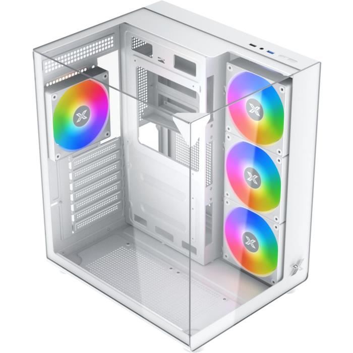 Boîtier PC sans alimentation - XIGMATEK - Aqua Compact Arctic - Cube - Format ATX - 4x120mm A-RGB inclus - Blanc