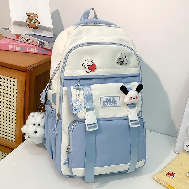 Детские школьные ранцы Ученики начальной школы Девочки Ученики средней школы Большая вместимость Высокий внешний вид Рюкзак из двух частей