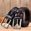 Men's PU Vintage Pin Buckle Leather Belt - Casual & Business Versatile Accessory for Jeans