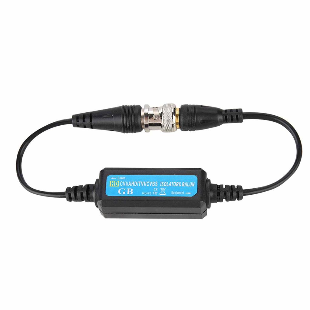 2pcs CVI AHD TVI CVBS Ground Loop Isolator Video Balun BNC Male to Female Coaxial Video Ground Loop Isolator for Camera