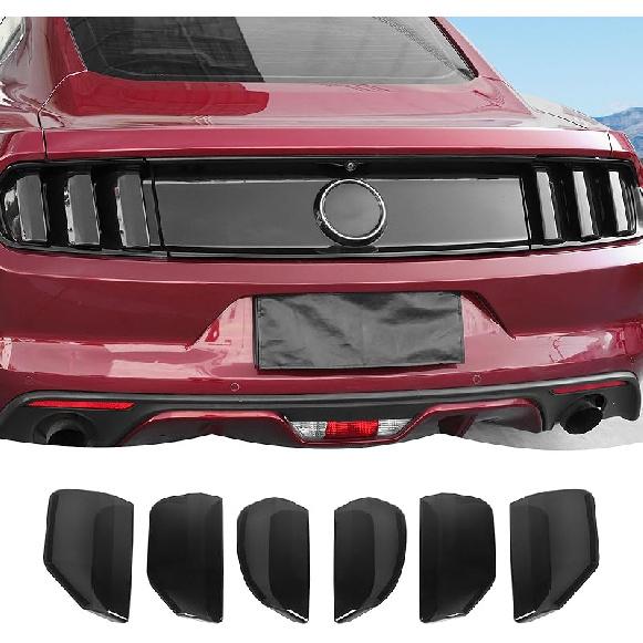 RT-TCZ Tail Light Lamp Cover Guard Trim Frame Bezels Decoration Accessories For Ford Mustang 2018   (Black)