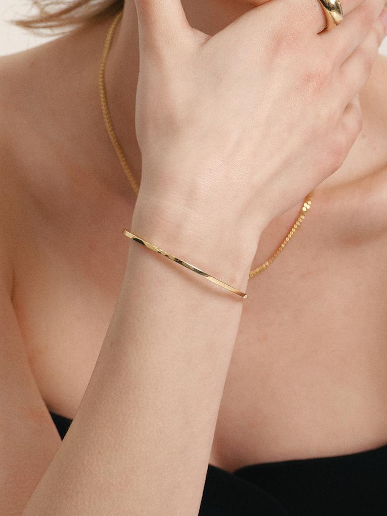 Серебряный браслет-бангл Lunne 925 с плоским краем #Lsb21