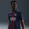 Мужская футболка Nike Dri-Fit для фанатов домашней команды Парижа, с коротким рукавом - Темно-синяя