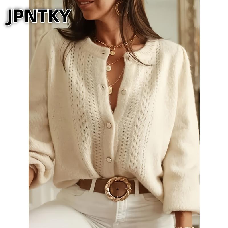 Женские модные повседневные блузки и рубашки JPNTKY с V-образным вырезом и длинным рукавом
