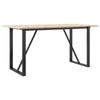 VidaXL Table à Manger Cadre en O, Table à Dîner, Table de Repas Cuisine Restaurant Intérieur, 160x80x75 cm Bois de Pin 3282677