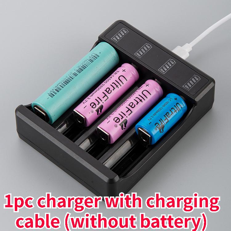 Зарядное устройство с 2/4 слотами и кабелем светодиодного индикатора. Зарядное устройство для литиевых батарей 4,2 В. Адаптер быстрой зарядки для 18650, 18500, 16340, 14500, 26650.