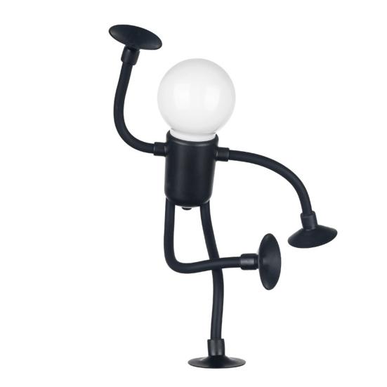 Night Light Creative Shape-Shifting Lighting Adjustable Arm Night Lamp Suction Cup Mini Decorative Lamp for Desk Decor
