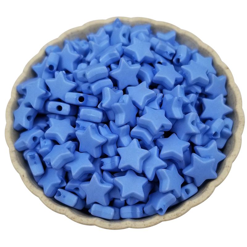 Товары для вечеринок для изготовления украшений Акриловые свободные бусины в форме звезды разноцветные аксессуары своими руками 50 шт 9 мм