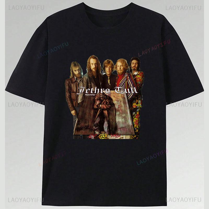 Jethro Tull Shirts Vintage Classics Rock Band Print Tee Cheap Polyester Graphic T Shirts Unisex Summer Short Sleeve Fashion Clothes