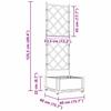 Garden Planter White 40 x 40 x 125.5 cm Plastic