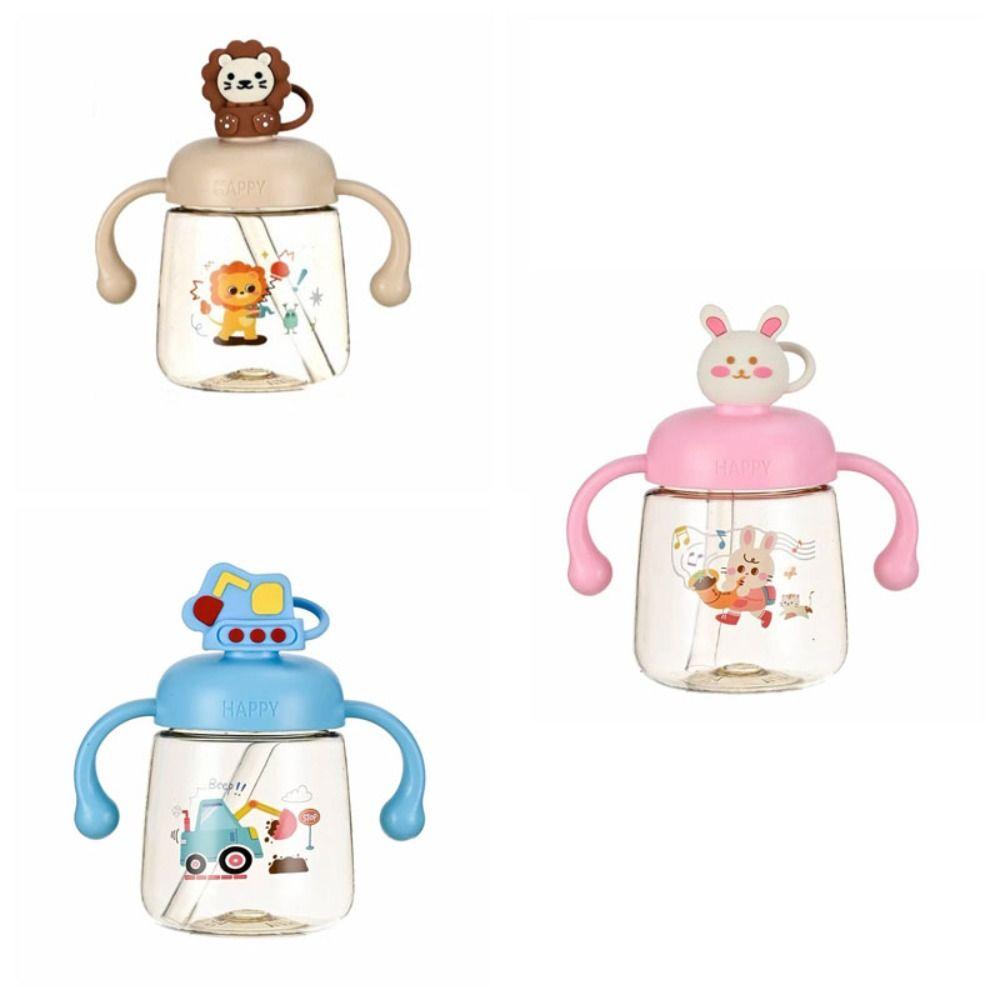 with Straw Baby Drinking Cup Cartoon Toddler Milk Cup Portable Baby Feeding Bottle Baby
