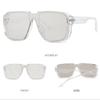 Горячие В тренде Мужские зеркальные солнцезащитные очки Плоская оправа Женские солнцезащитные очки Новые квадратные солнцезащитные очки