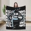 Bendered Robot Fry Leela Cartoon Blanket Planet Express Flannel Throw Blankets Bedroom Sofa Decoration Thin Bedspread Portable