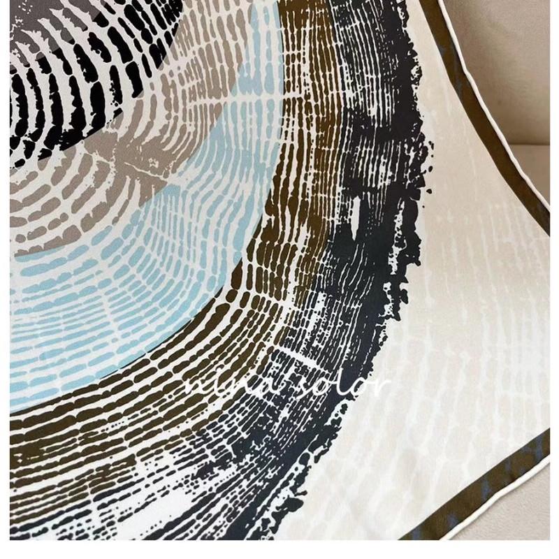 NINA SOLOR Summer Sea Breeze Silk Twill Square Scarf