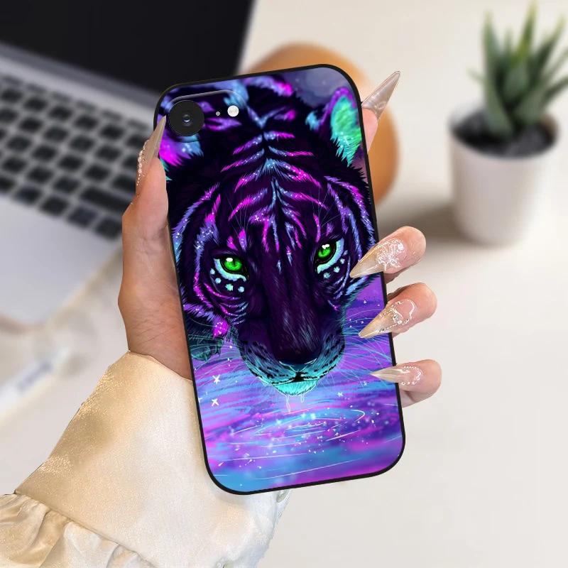 Чехол для iPhone SE4 Модный Цветной Расписной Мягкий Силиконовый Чехол-Бампер Для Apple iPhone 16e 5G A3409 A3408 Ударопрочные Чехлы