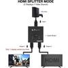 PORTTA HDMI Switch Splitter 4k 2 Port HDMI Commutateur Répartiteur Bidirectionnel 1 in 2 Out / 2 Entrée 1 Sortie HDCP 2.2 Ultra HD 4