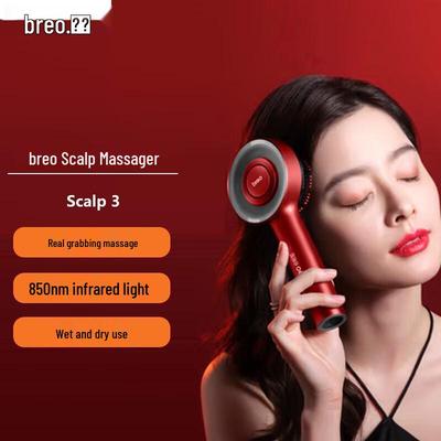 Breo Scalp3 Умная расческа-массажер для кожи головы с красным светом, штекер CN (адаптер в комплекте)