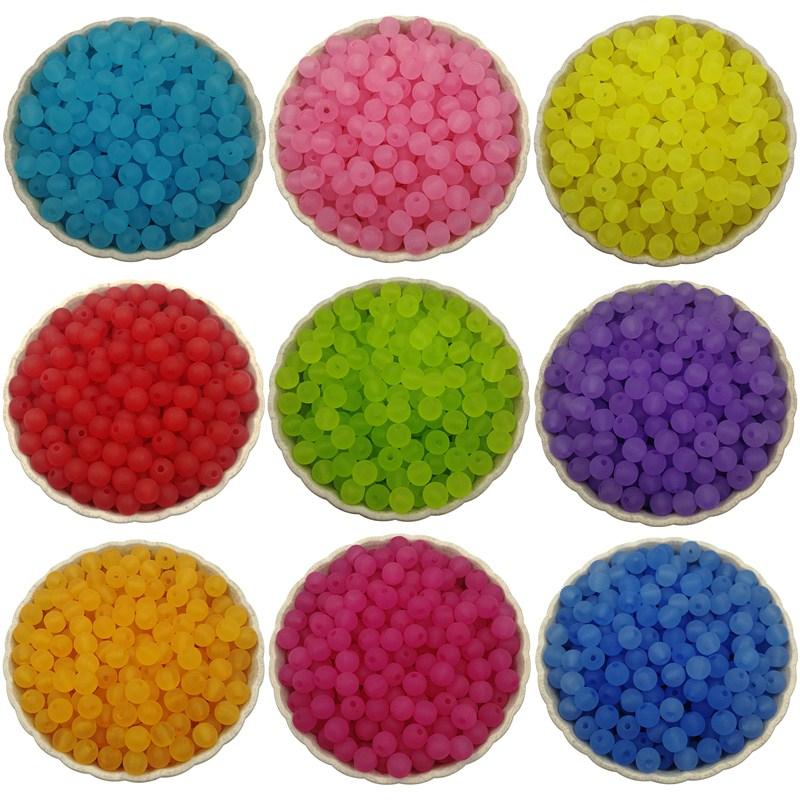 Креативная мода для изготовления ювелирных изделий, глазурь ярких цветов, аксессуары, круглые бусины, акрил, 200 шт., фурнитура из материала ручной работы, поделки своими руками