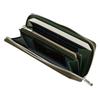 Takeo Kikuchi Men's Margo II Long Wallet with Round Zipper, Genuine Leather, Cowhide Leather, 05 Green, 780616