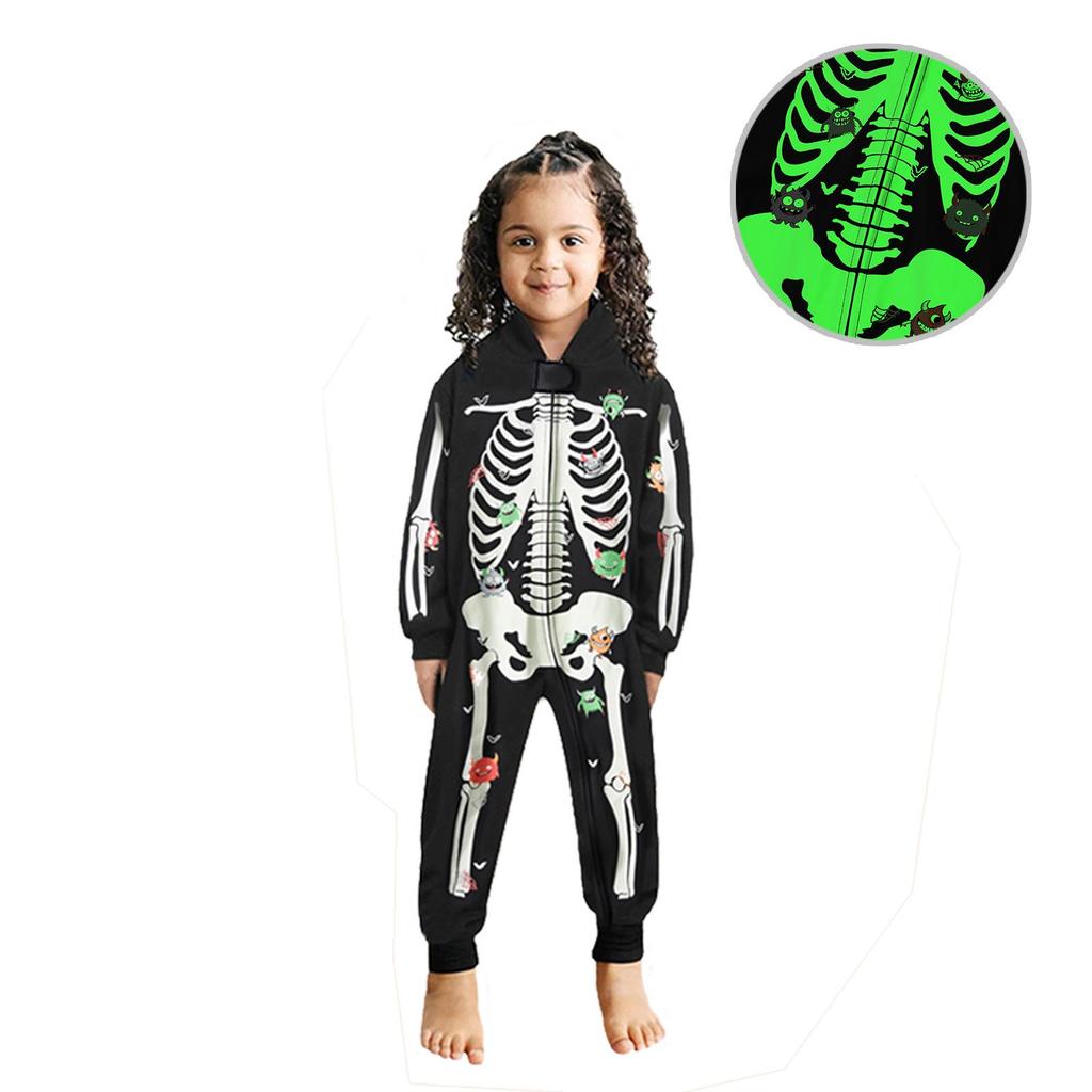 2025 Autumn/Winter Luminous Halloween Onesie Pajamas for Kids & Family