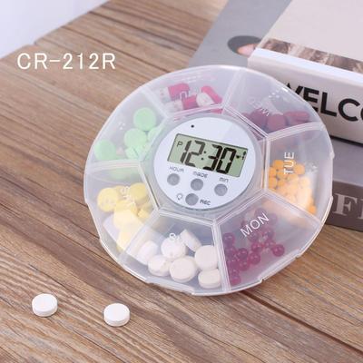 Электронная таблетница с таймером и предварительно записанным напоминанием-будильником для приема лекарств